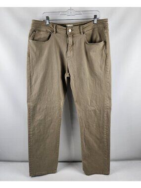 DL1961 Jeans Mens 38x31 Tan Russell Slim Straight Leg Cedarwood USA